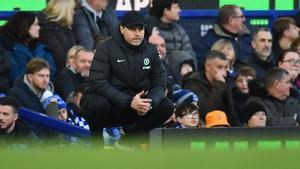 Mauricio Pochettino, durante el partido ante el Everton