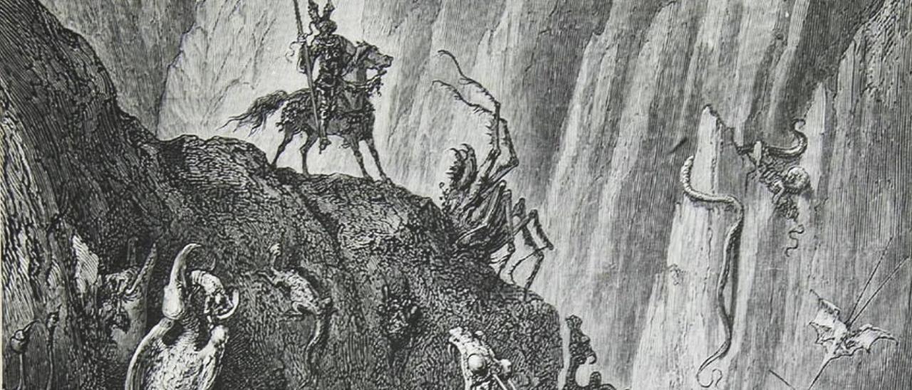 Lago de brea hirviente, Gustave Doré