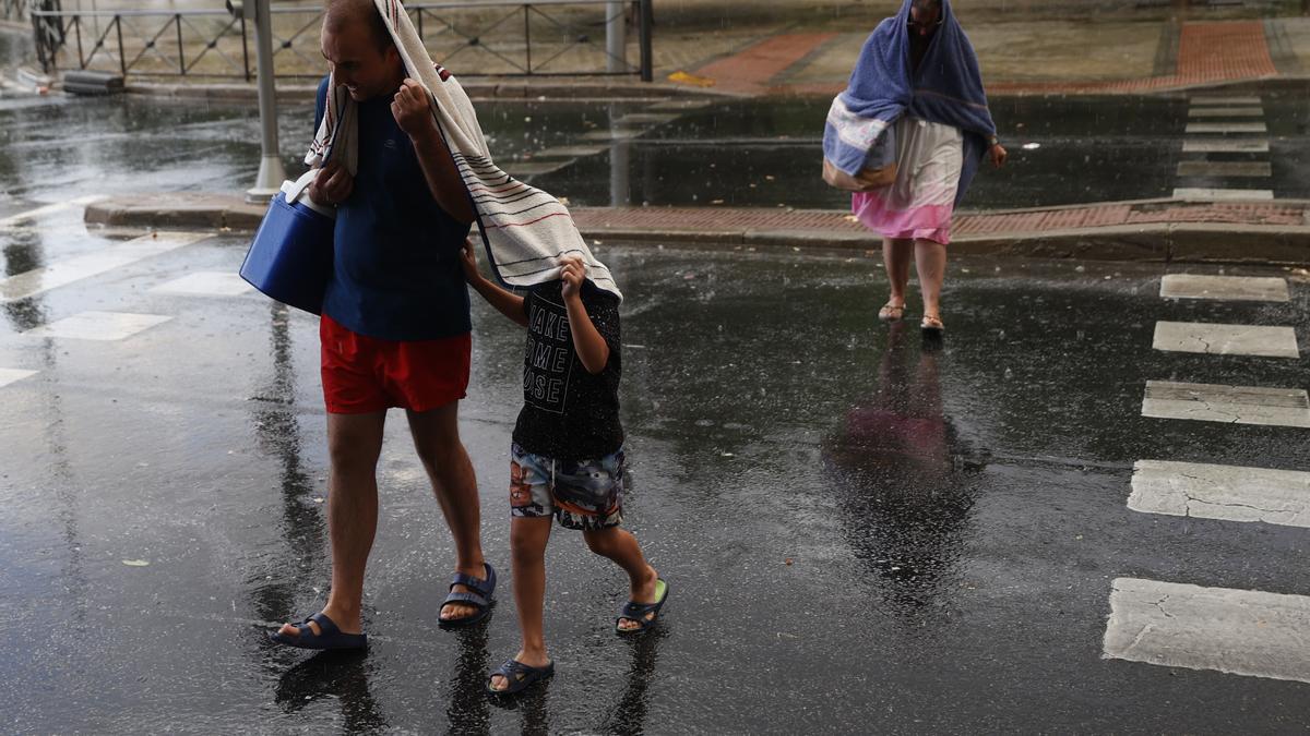 Lluvia en Madrid