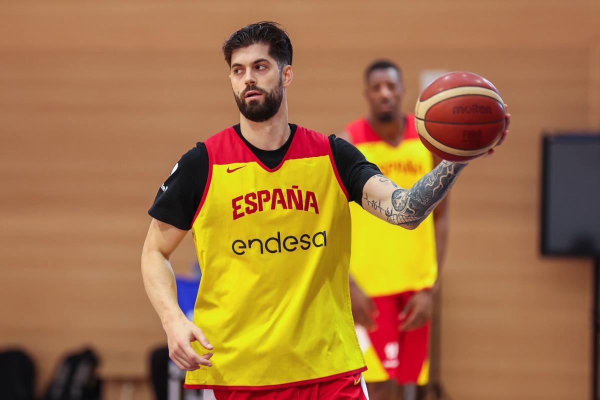 Santi Yusta, con la selección