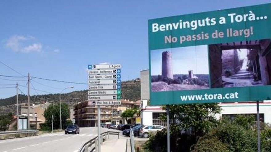 Entrada al municipi de Torà