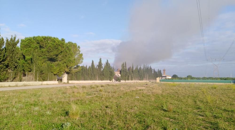 Vista del humo desde lejos.