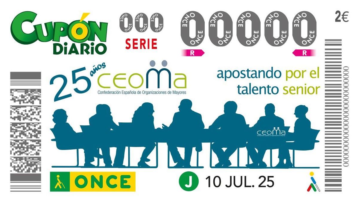 CEOMA será protagonista de un cupón de la ONCE por su 25 aniversario.