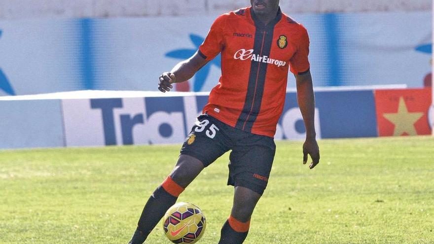 Kasim Adams, durante un partido de esta temporada con el Real Mallorca.