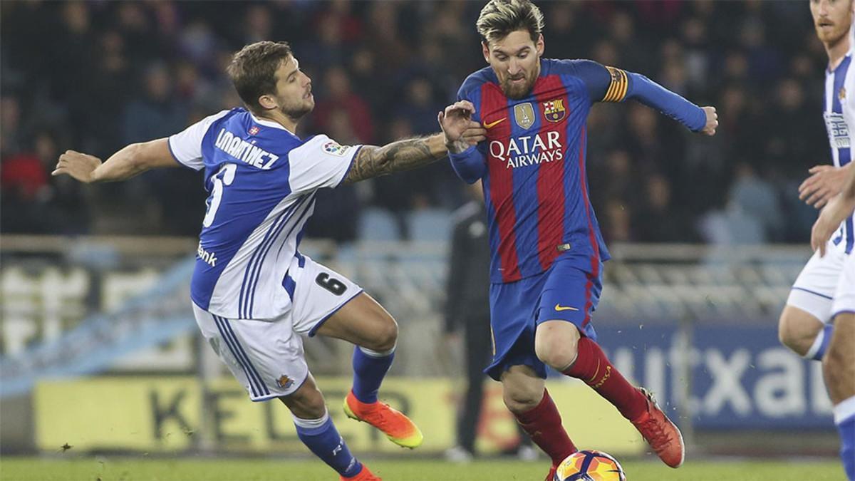 Messi, en un Real Sociedad - FC Barcelona