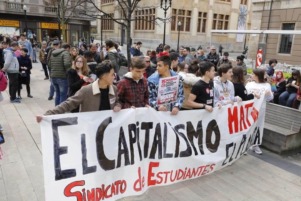 Protestas de estudiantes en Gijón