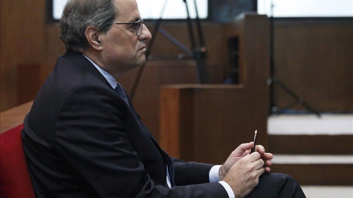 Quim Torra, en el Tribunal Superior de Justícia de Catalunya