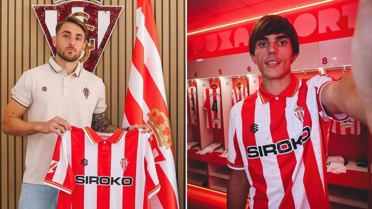 Antonio Casas y Andrés Cuenca, los cordobeses en el Sporting de Gijón.