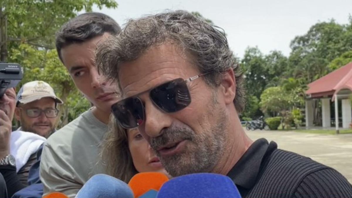 Rodolfo Sancho da sus primeras declaraciones a la prensa.