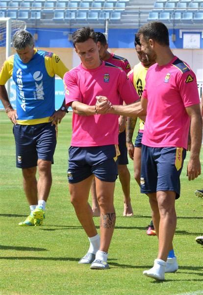 Fase final del entrenamiento de la UD Las Palmas