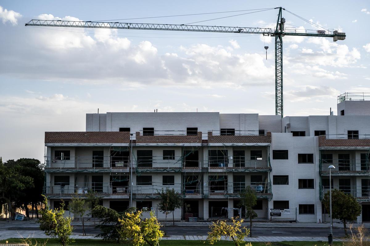 Viviendas en construcción en Cáceres.