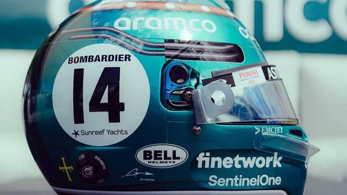 El casco de Alonso para Silverstone