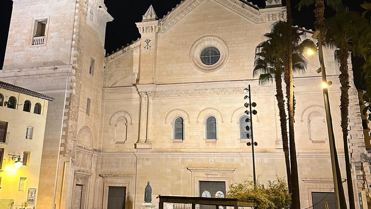 La fachada de la Seu de Xàtiva.