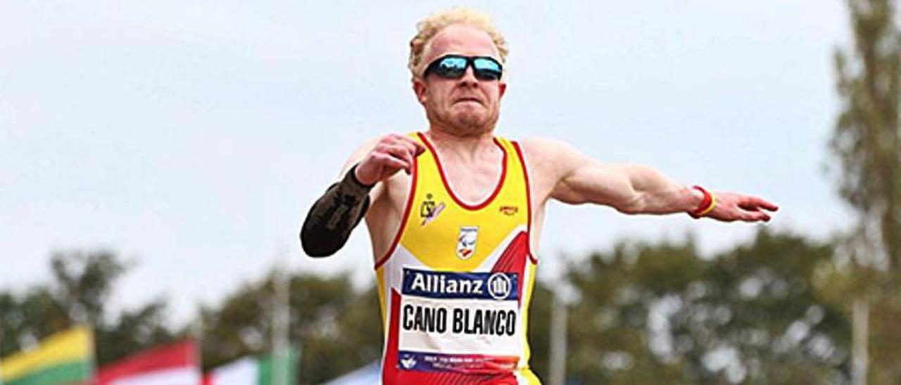 Iván Cano, durante una prueba de salto de longitud