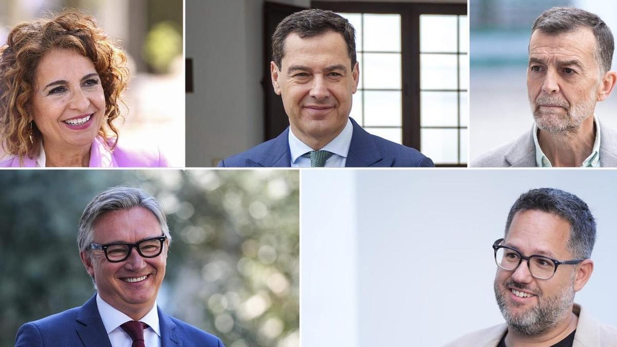 Los candidatos a la presidencia de la Junta de Andalucía para el 17M.