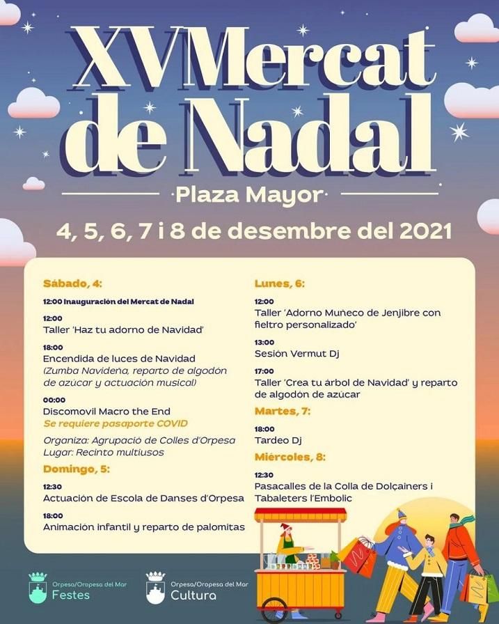 Cartel del Mercat de Nadal de Orpesa