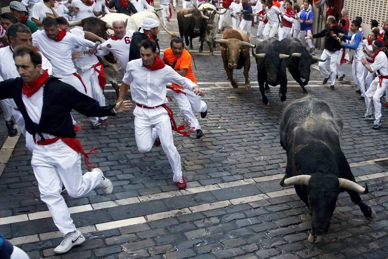 Penúltimo encierro de las fiestas de San Fermín