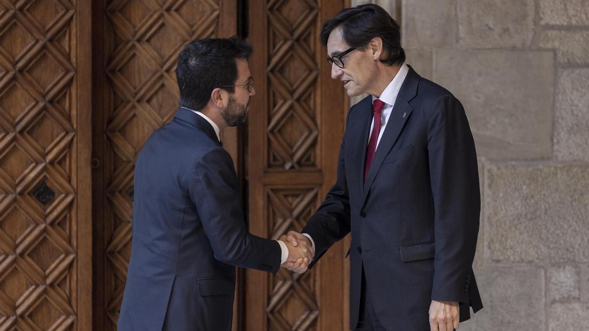 Pere Aragonès y Salvador Illa, asi han firmado los Presupuestos de Catalunya