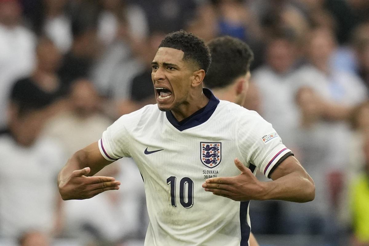 Bellingham, durante la celebración de su gol