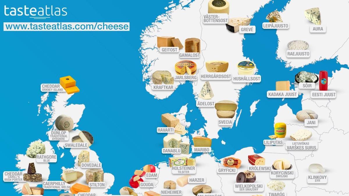 Mapa quesos del mundo