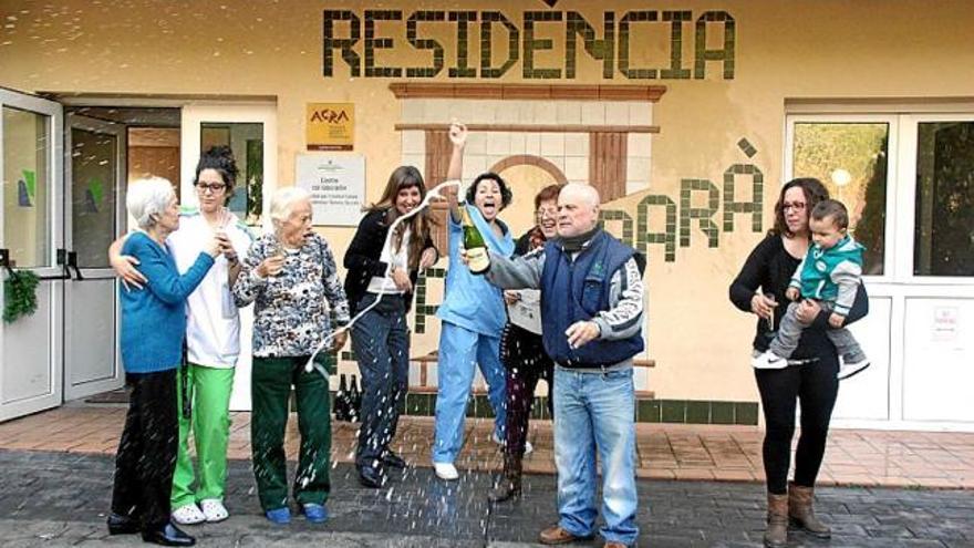 Celebració dels afortunats, ahir a Roda de Berà