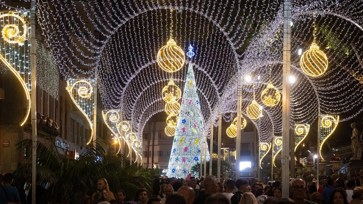 Alumbrado de Navidad en el municipio de Santa Cruz de Tenerife.