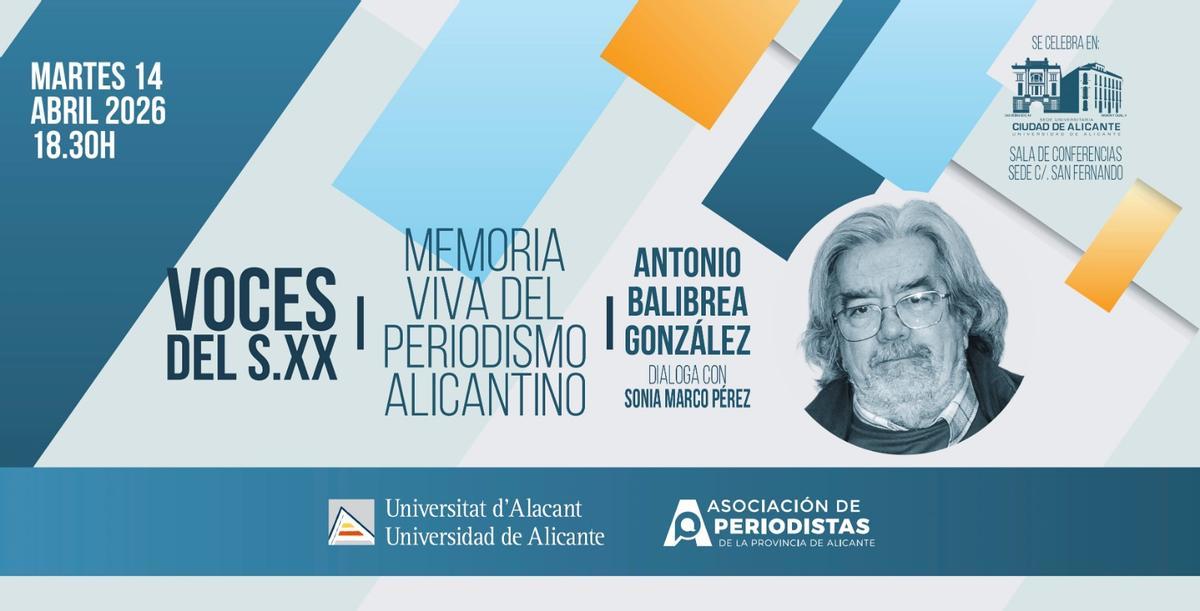 Cartel del encuentro con Antonio Balibrea González