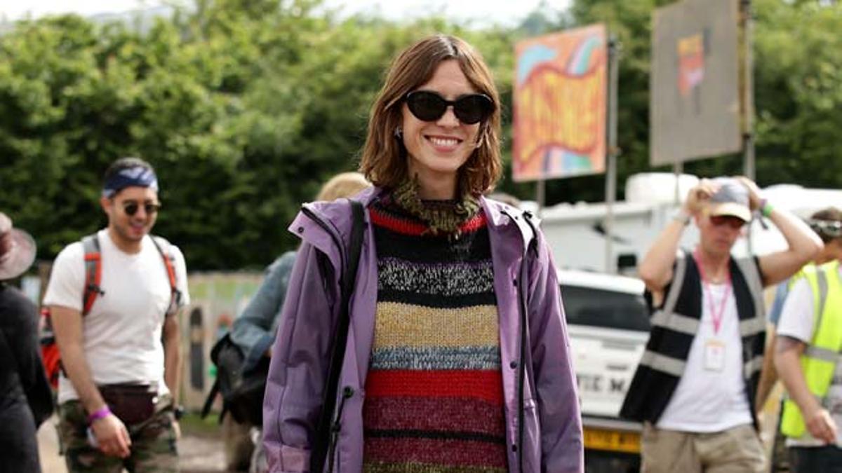 Alexa Chung, en el Festival de Glastonbury