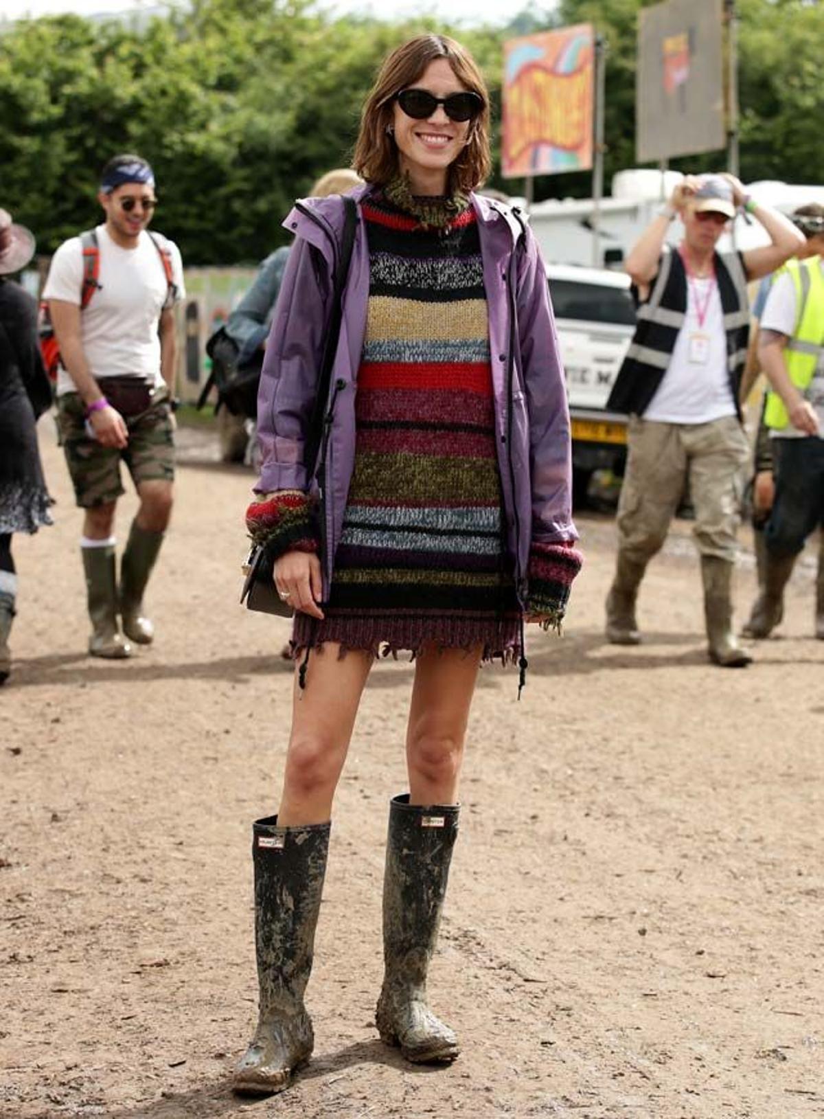 Alexa Chung, en el Festival de Glastonbury