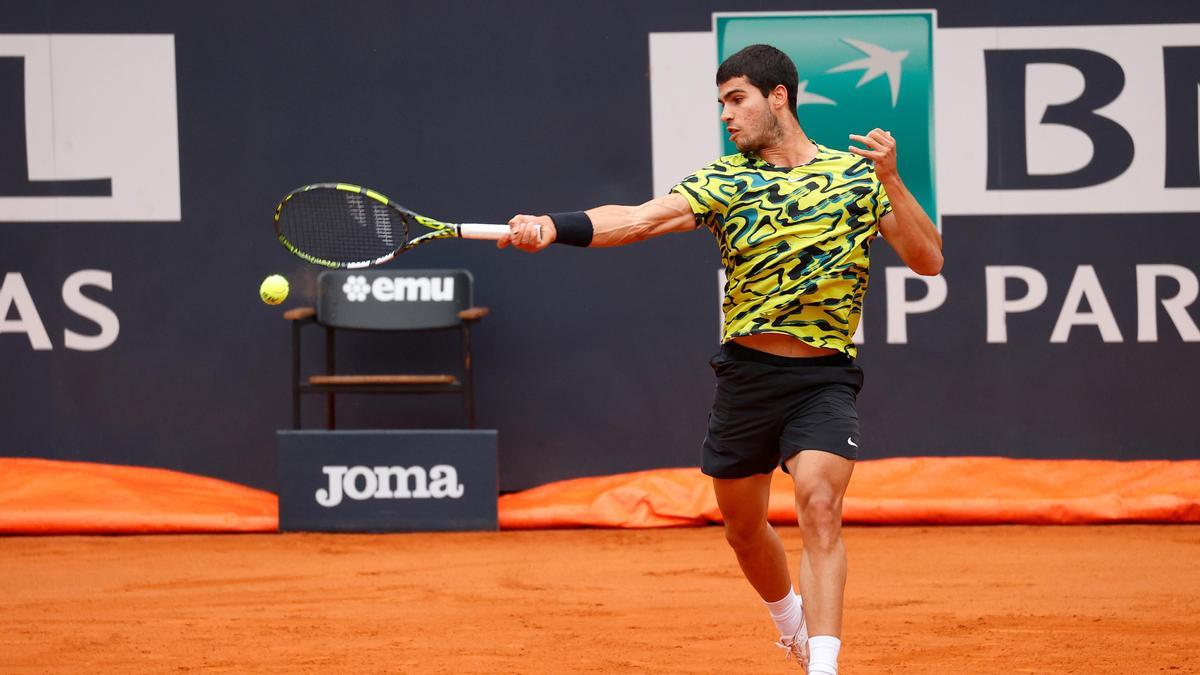 Carlos Alcaraz en el Masters 1.000 de Roma.