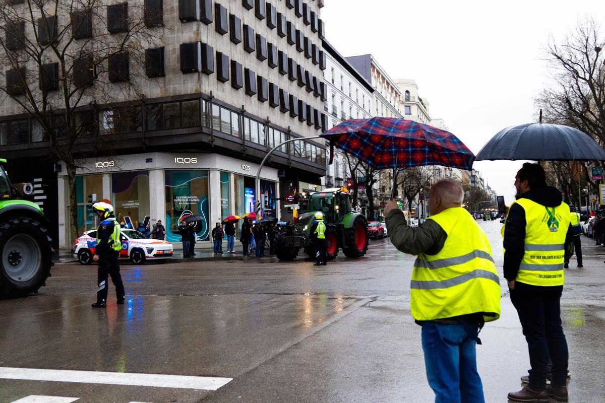Protesta de los agricultores y ganaderos gallegos en Madrid