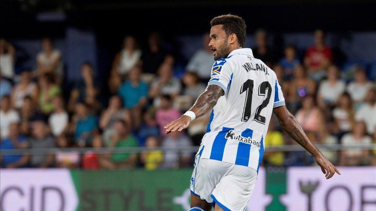 William José celebrando ante el Villarreal