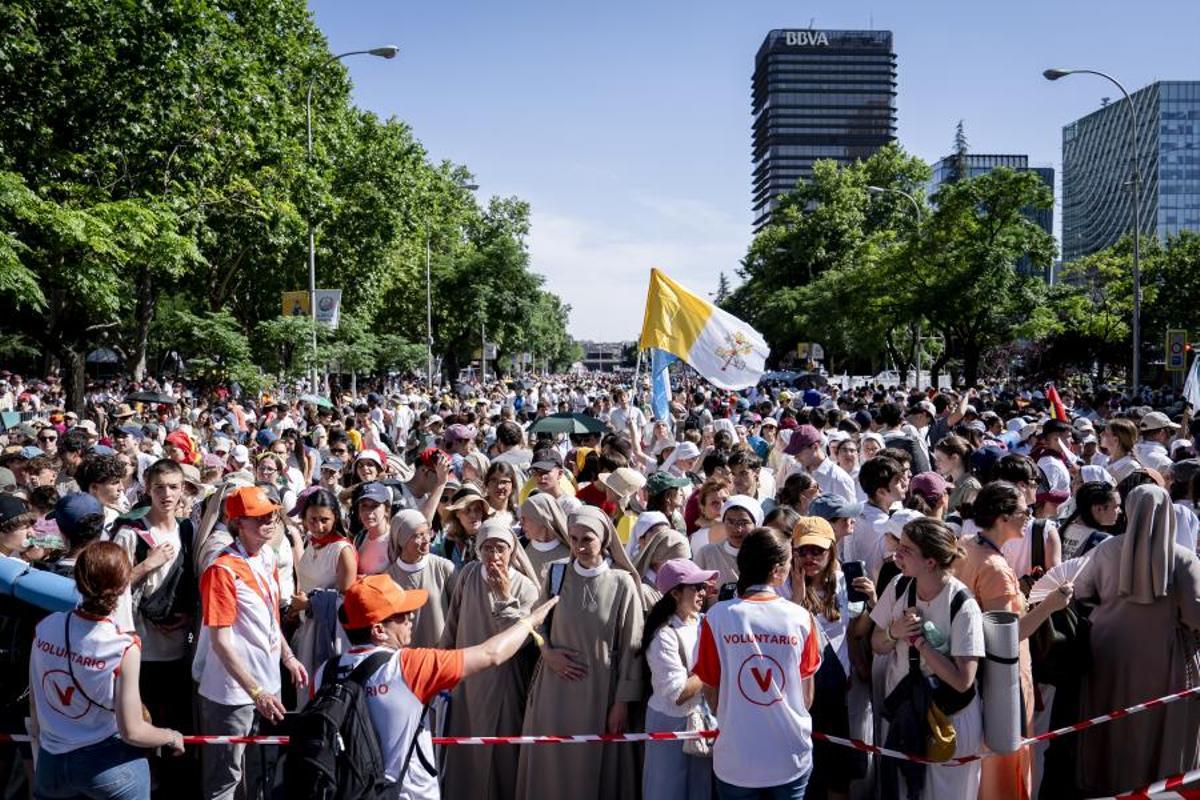 Ambiente en Madrid por la visita del Papa León XIV