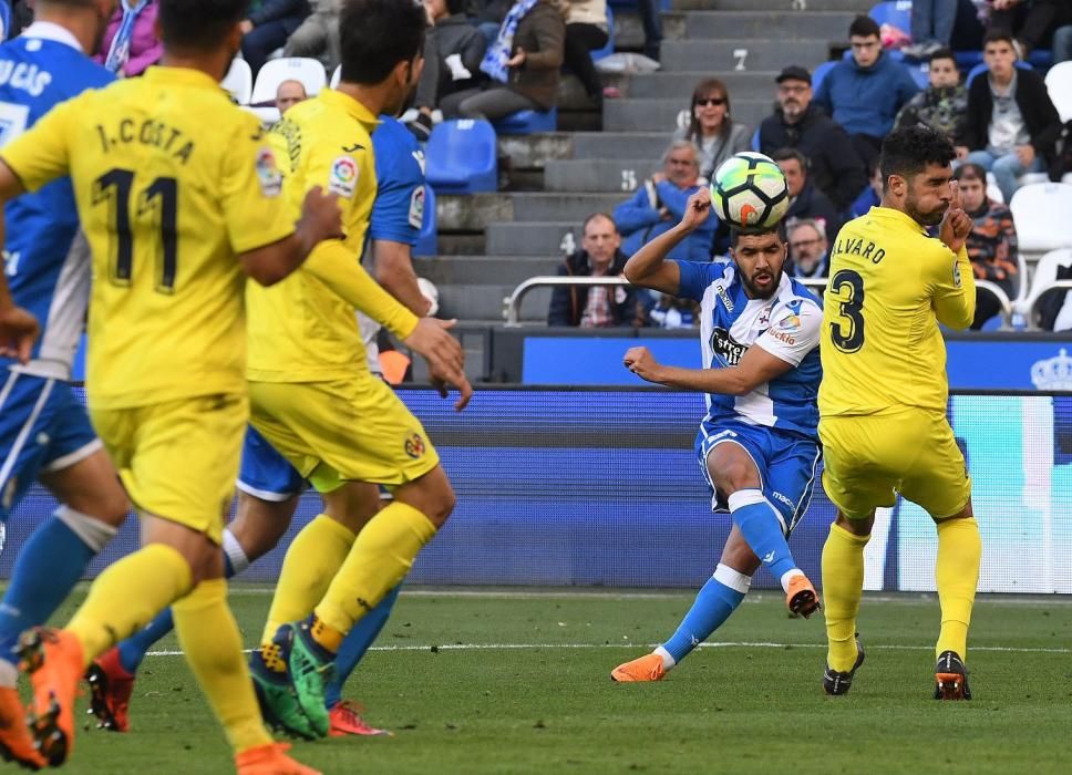 El Dépor cae ante el Villarreal en Riazor