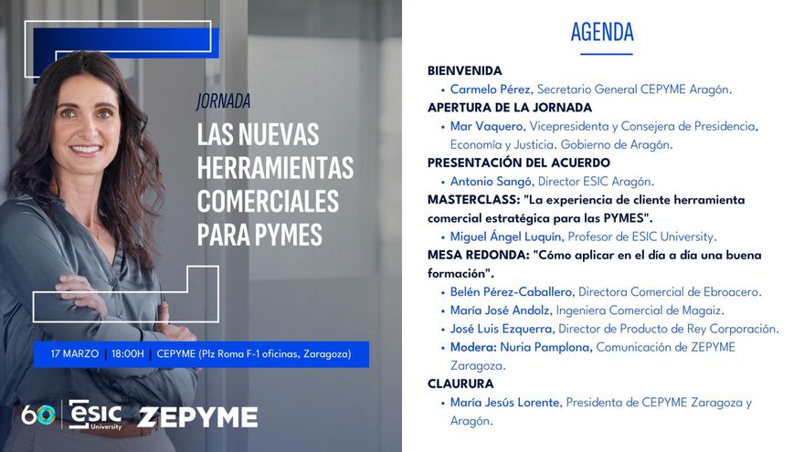 ESIC Aragón y CEPYME Zaragoza sellan un acuerdo para el acceso a la formación de las pymes