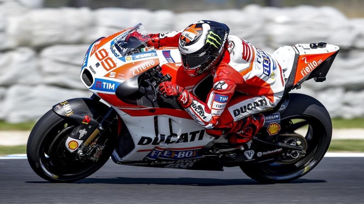 Jorge Lorenzo (Ducati), en los últimos entrenamientos en Australia.