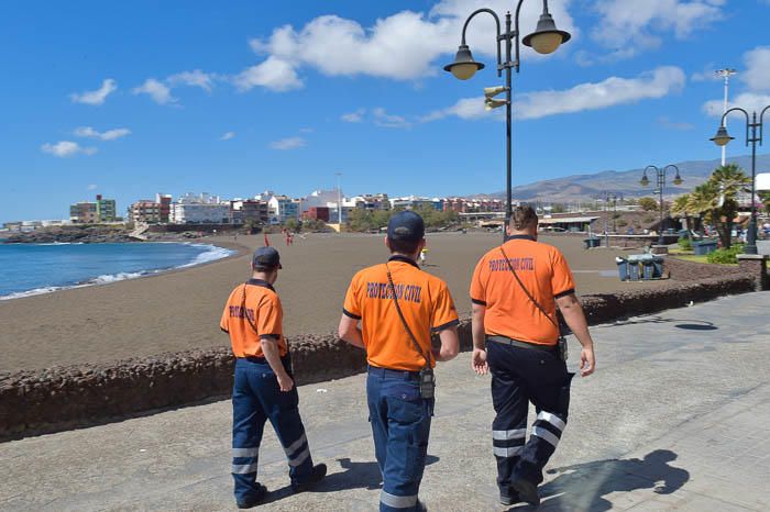 Playas cerradas al baño. Melenara