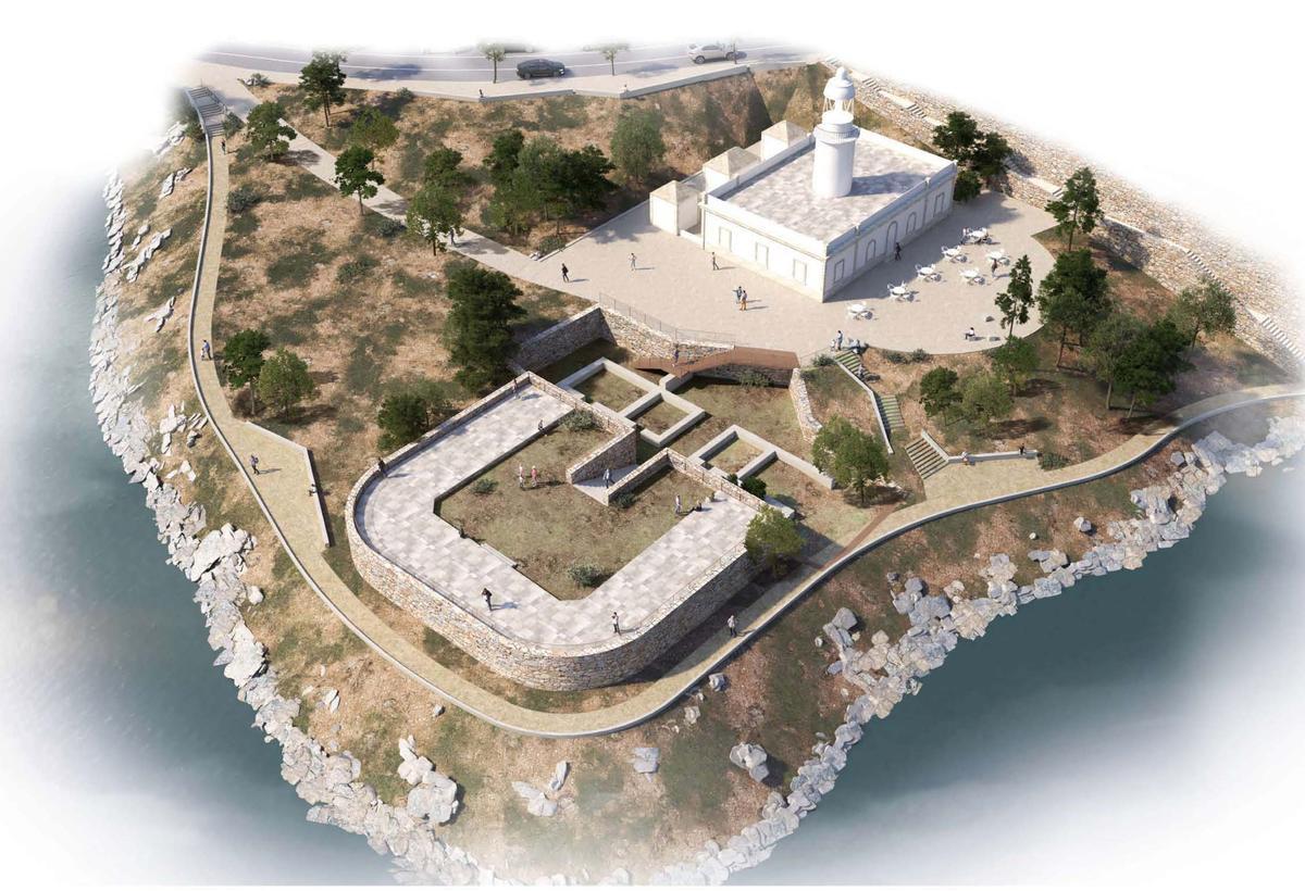 Una imatge virtual del projecte per transformar el conjunt del Far de Roses.