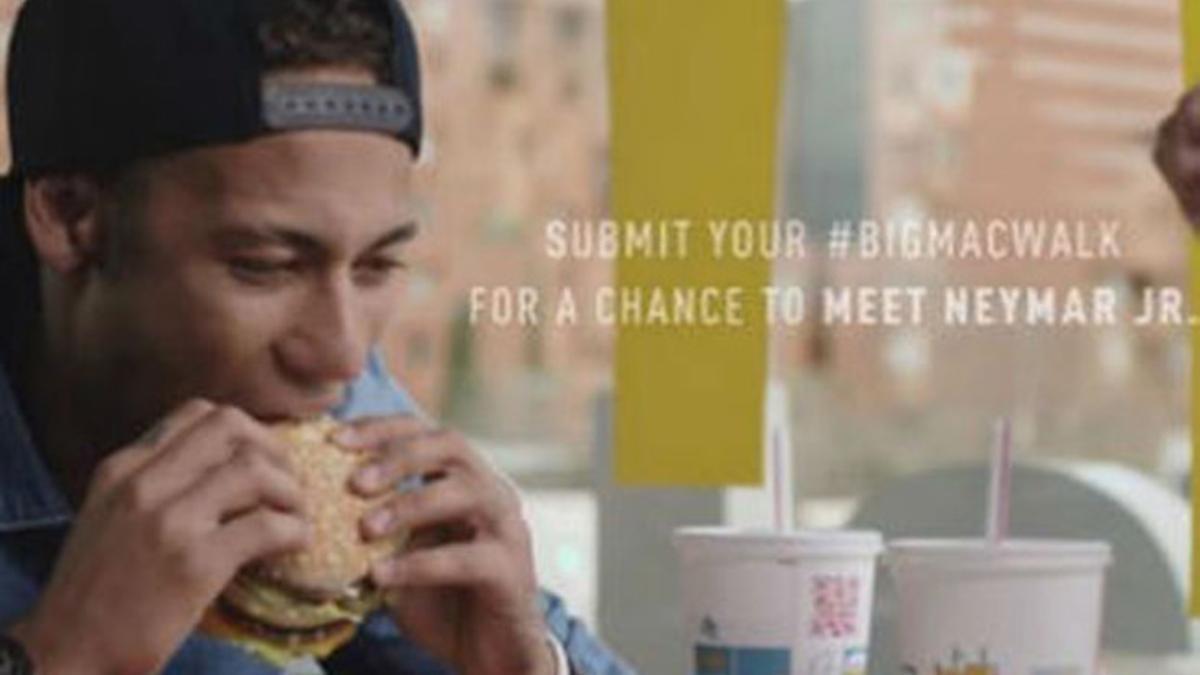 Neymar es el protagonista de la campaña de McDonalds's