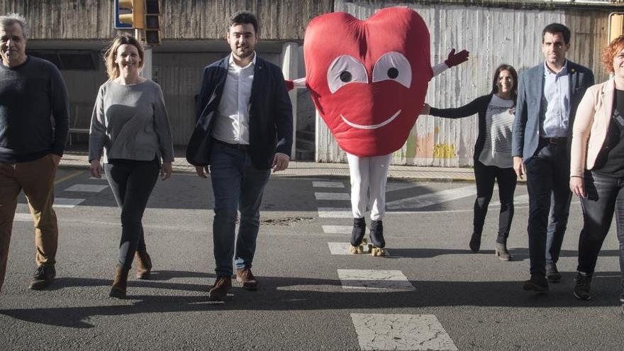 Representants de Cardona, Sallent i de la Fundació SHE, el 6 de març