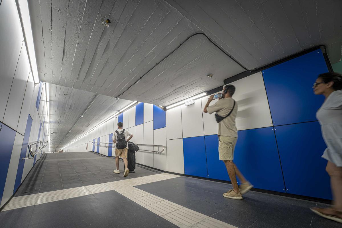 Reabre la estación Verdaguer de la L4 del metro de Barcelona y su enlace con la L5 Reabre la estación Verdaguer de la L4 del metro de Barcelona y su enlace con la L5