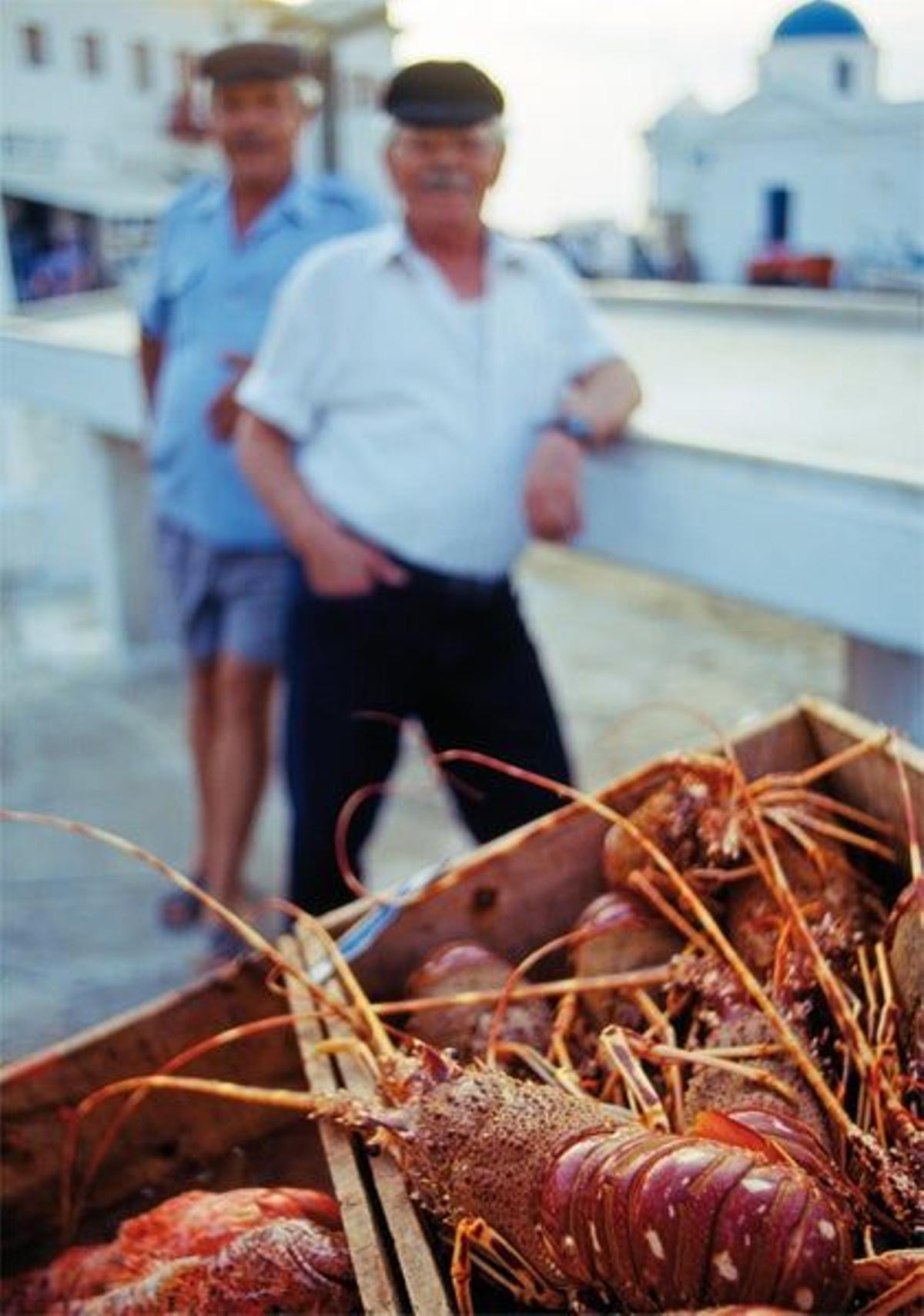 Pescadores en Naxos.