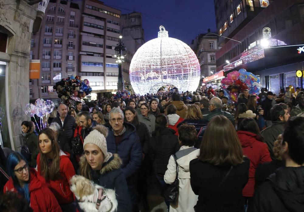 Papá Noel llega a Vigo. // R. Grobas