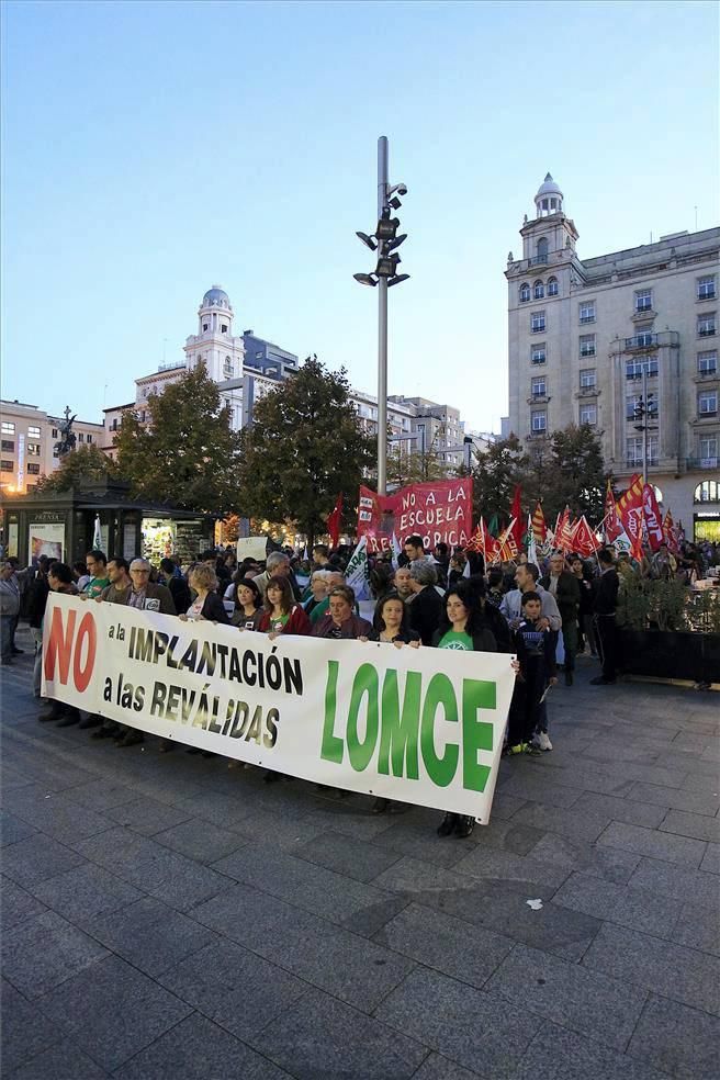 Manifestación contra la Lomce en Zaragoza