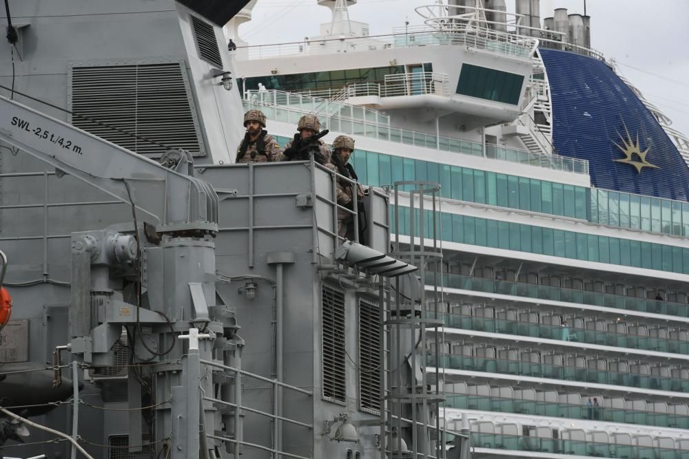 Simulacro ''de película'' en el puerto de A Coruña