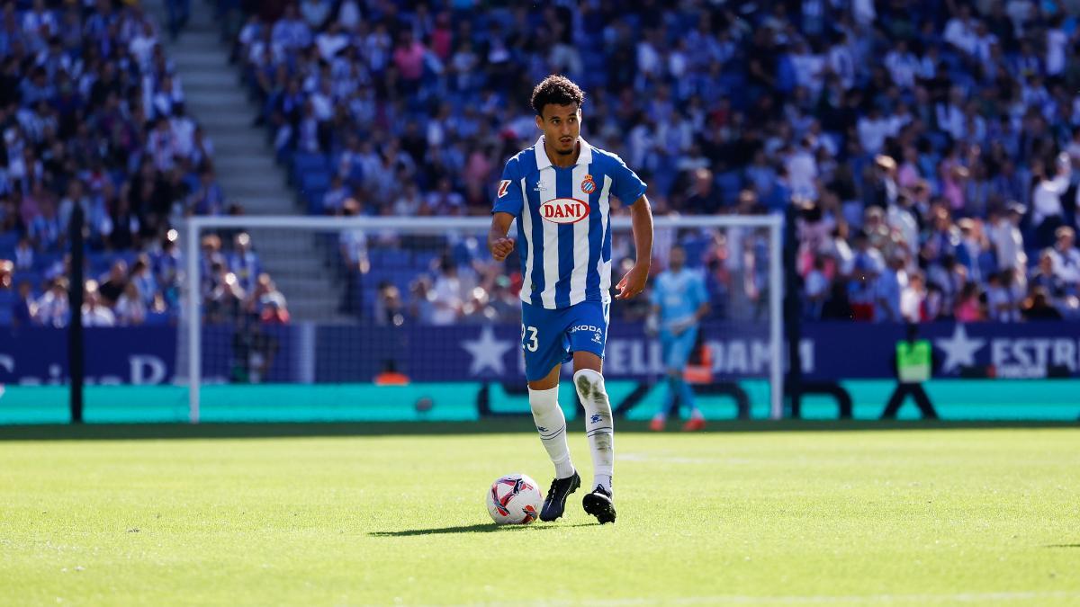 Omar El Hilali, en acción con el Espanyol