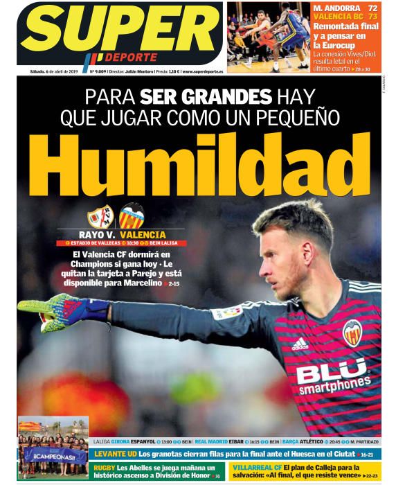 Portada SUPERDEPORTE sábado 6 de abril de 2019