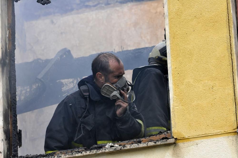 Fallece un hombre en un incendio en una casa de La Xerra, en Laviana