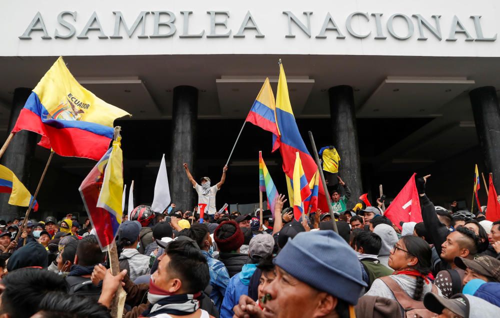 Protestas y disturbios en Ecuador