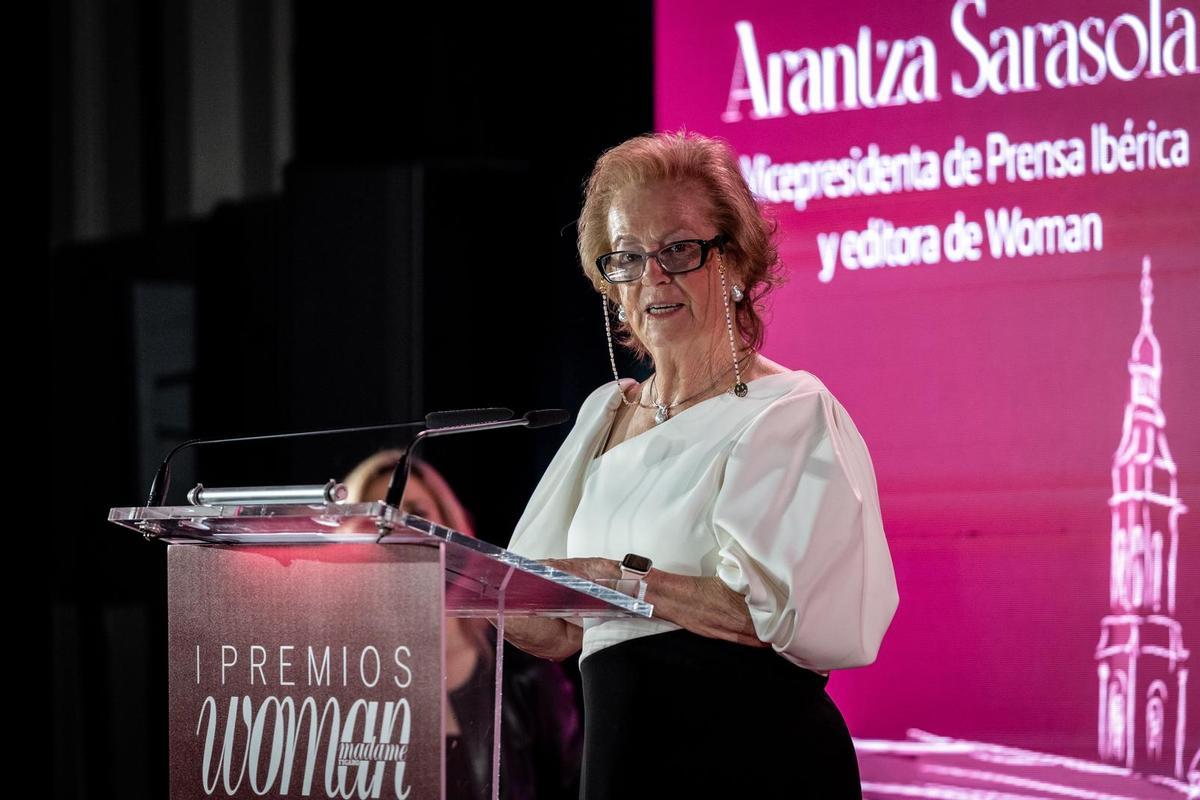 Arantza Sarasola, vicepresidenta de Prensa Ibérica, en la gala de los Premios Woman Aragón.